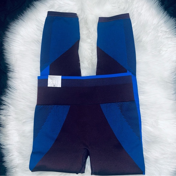 Victoria Secret Pink Cool Comfy Tights Cobalt Blue Seamless Legging Tight NWT M - Picture 6 of 12